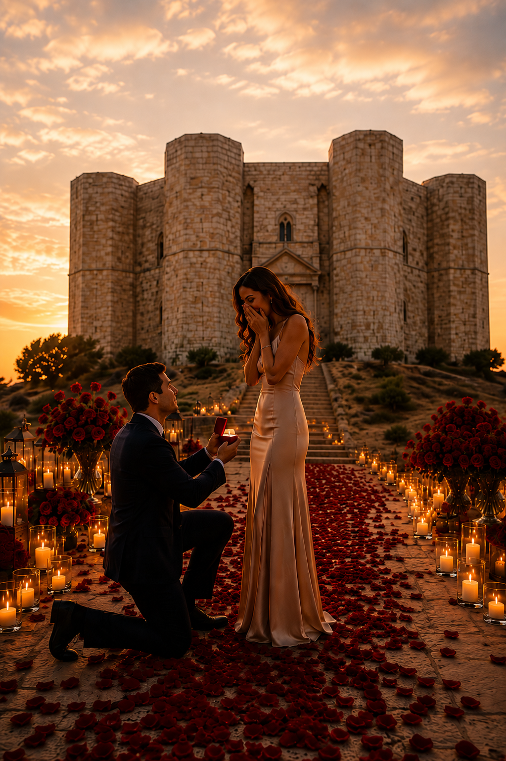 The moment of the marriage proposal